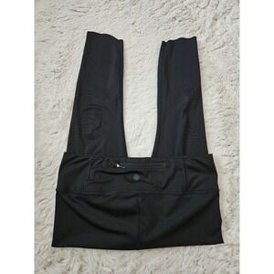 Athleta Black Laser Cut Perforated Mesh Panel Workout Capri Leggings Size Small